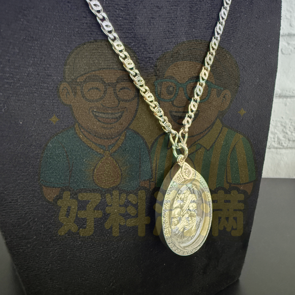 1-Hook Nano Silver Necklace — For 1 Thai Amulet