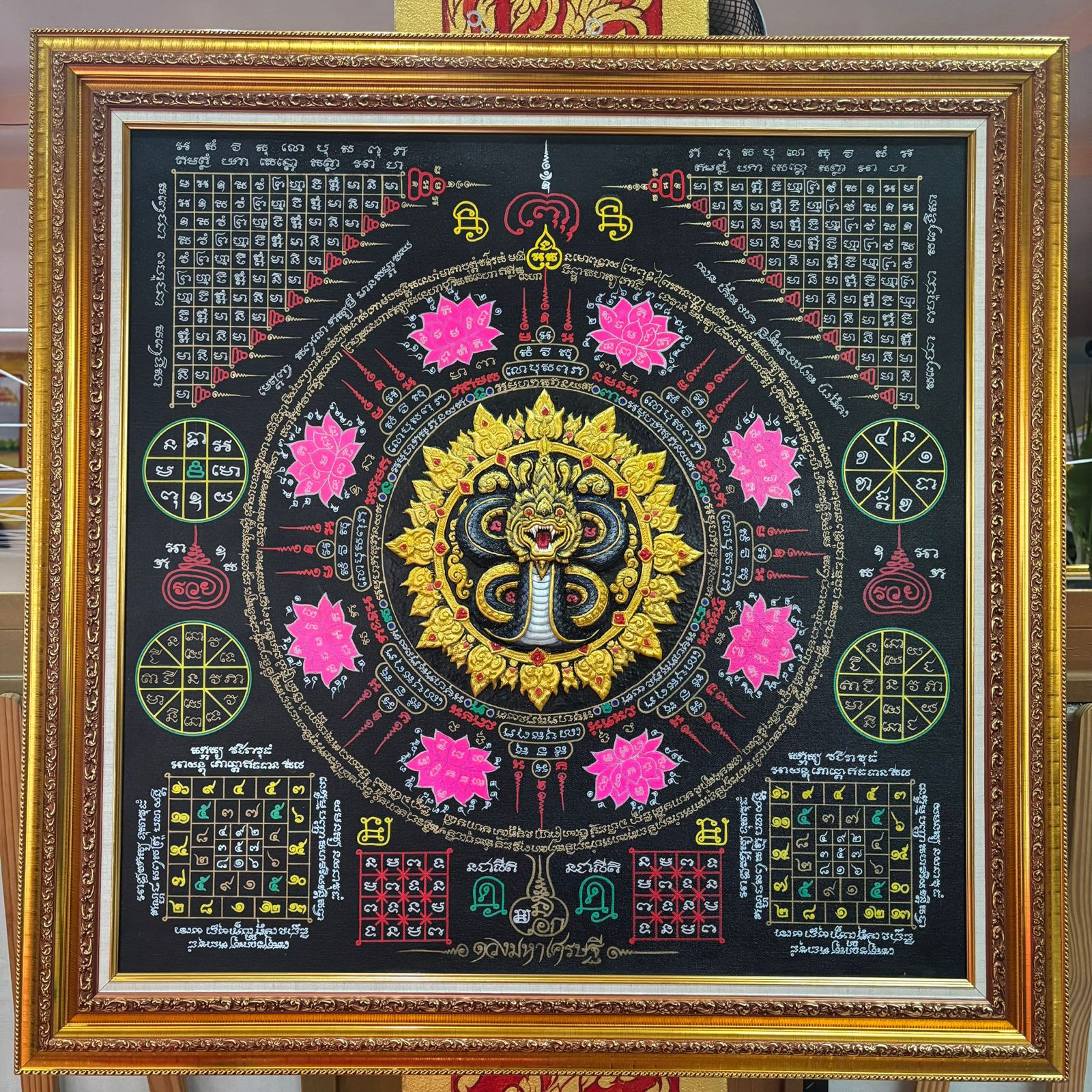 MASTER NA AEK - MAHAYANT PILLAR OF DESTINY WITH DEITY 78.9x78.9CM